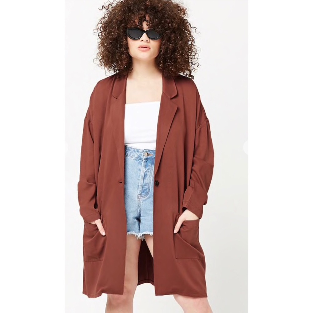 longline single breast blazer. Worn 1-2x only